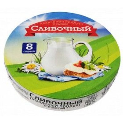 Плавленный продукт «Сливочный» с сыром с ЗМЖ круг 130г