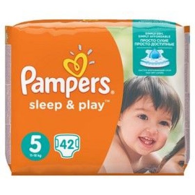 PAMPERS Подгузники Sleep & Play Junior (11-18 кг) Экономичная Упаковка 42